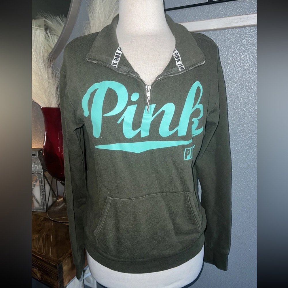 PINK 3/4 zip sweatshirt